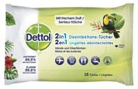 Dettol 2in1 Desinfektionstücher für Hände und Oberflächen – 15 Stk.