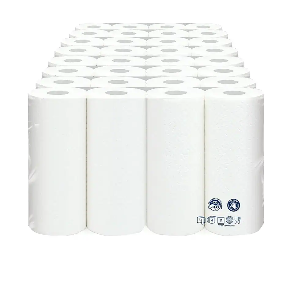 Kuchen rolle 3 lagig 4 x 50 blat100 5 Zellstoff geprägt 32 rolle