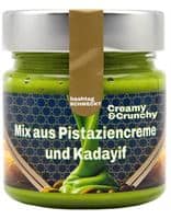 Pistaziencreme mit geröstetem Kadayif und 30% Pistazienanteil