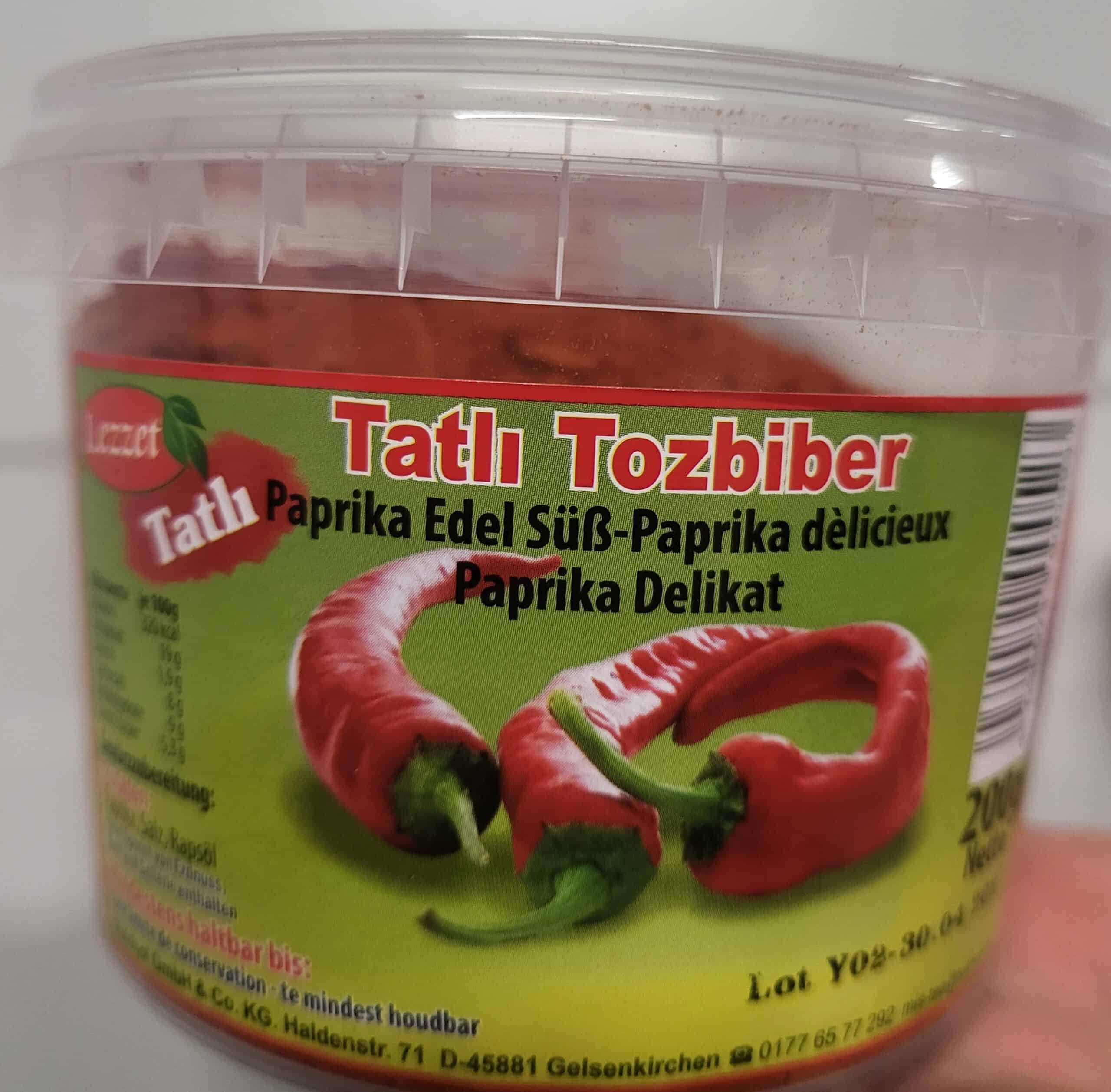 Lezzet Edel Süss Paprika  200 gr / 12 stk pro Karton