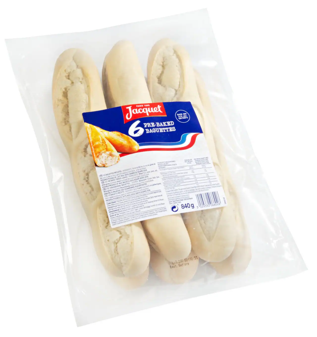 Jacquet Baguette (1/2) 6x140g – 840g