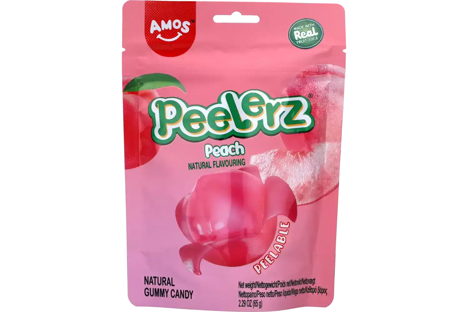 Amos Peelerz Gummy Peach – 65g