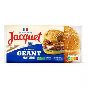 Jacquet Maxi Burger Buns geschnitten 4 Stk – 330g