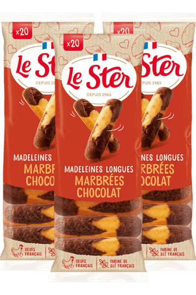 LE STER Madeleines longues Schokolade 20 Stück – 250g