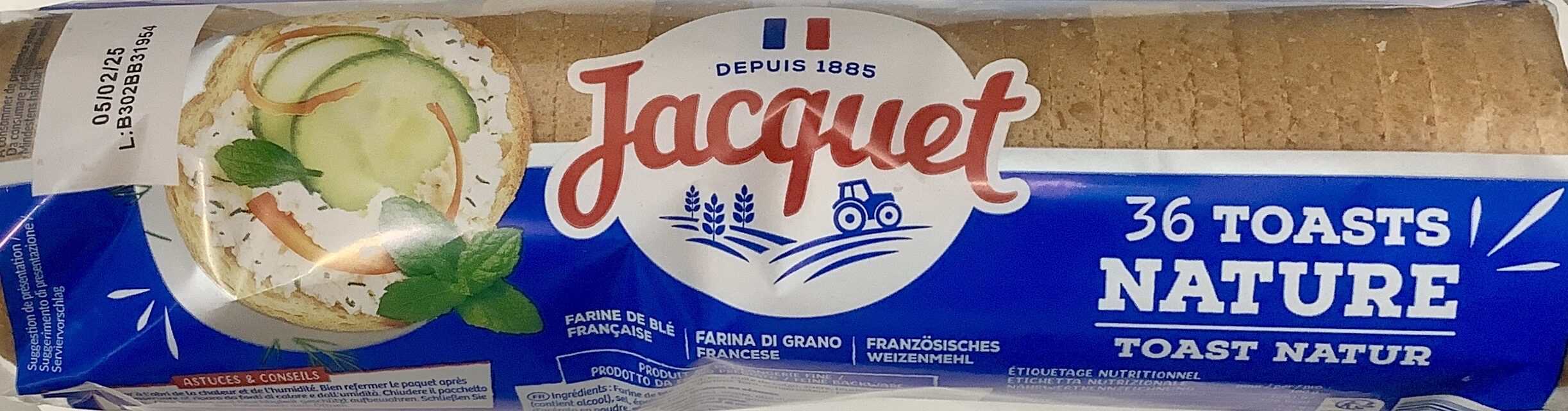 Jacquet Toasts Nature rund – 250g