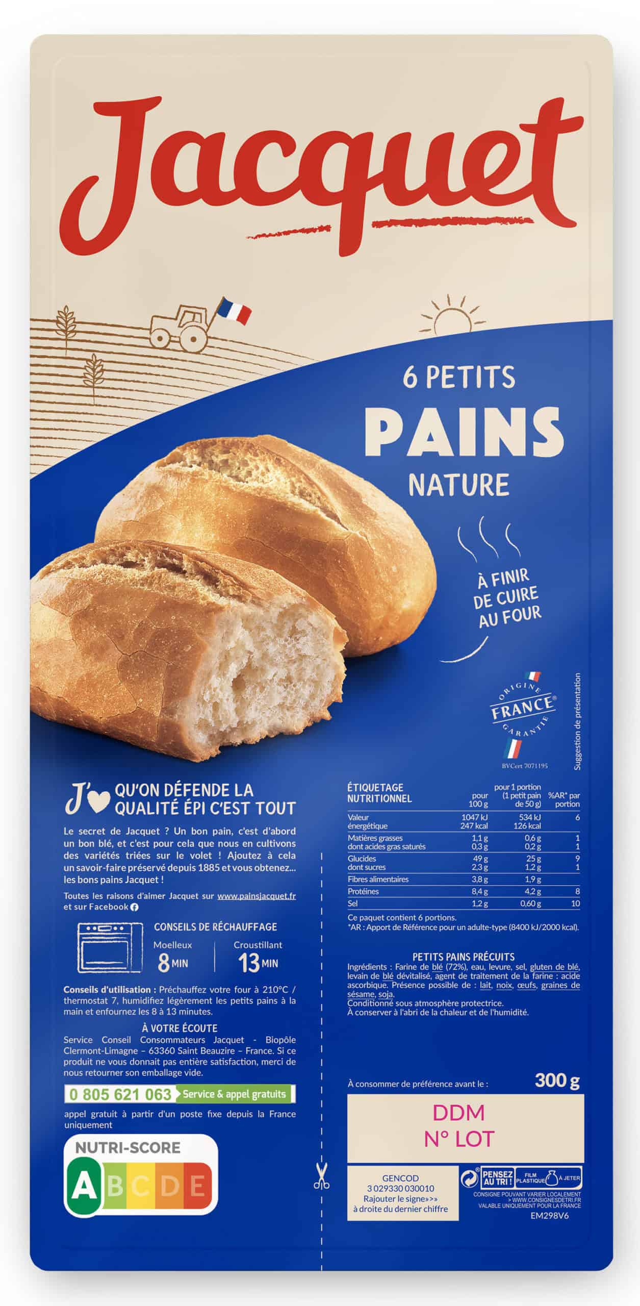 Jacquet Petit Pain 6x50g – 300g