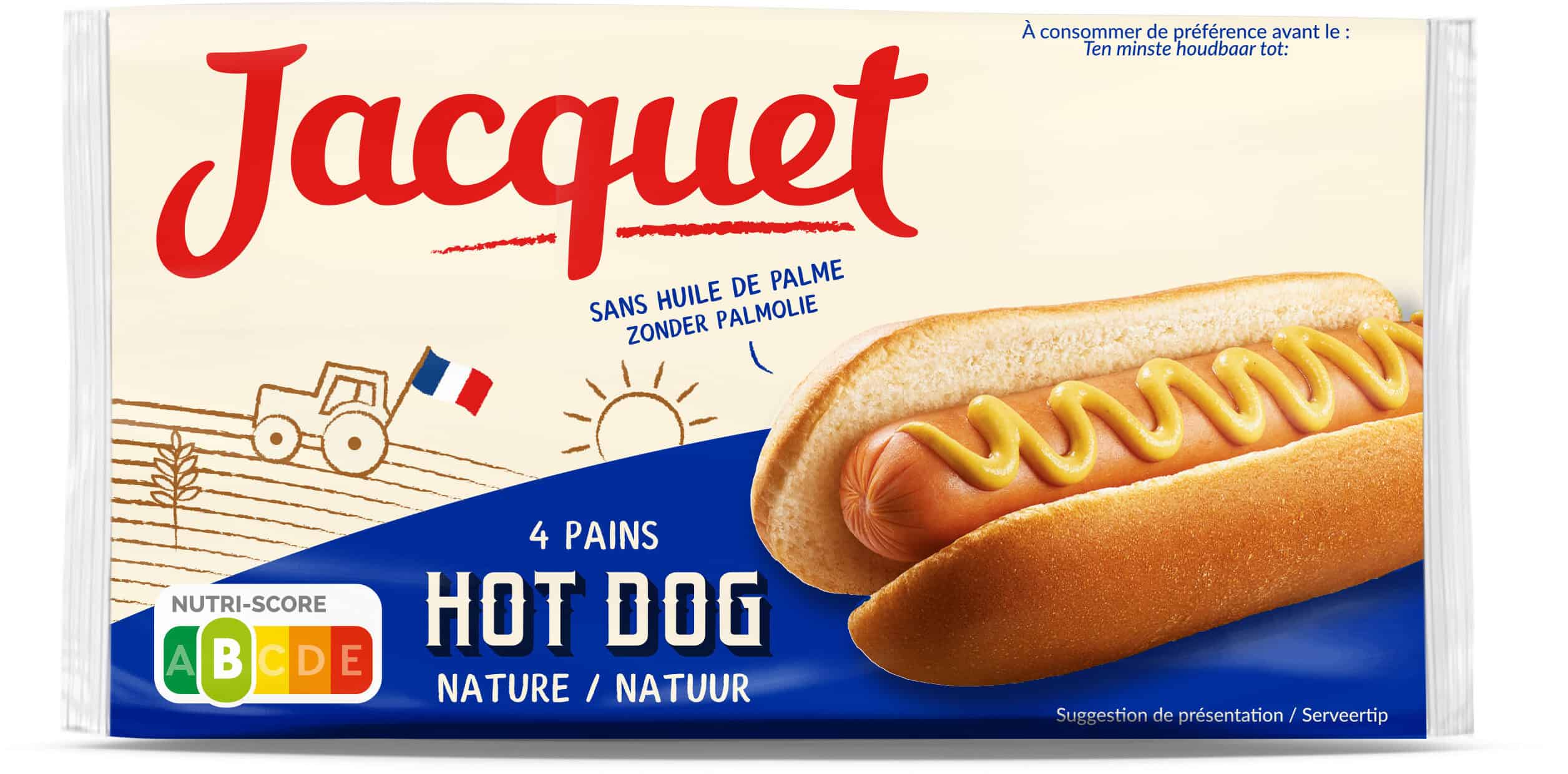 Jacquet Hot Dog Buns 4 Stk – 240g
